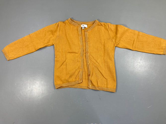 Gilet orange liseret irisié, moins cher chez Petit Kiwi