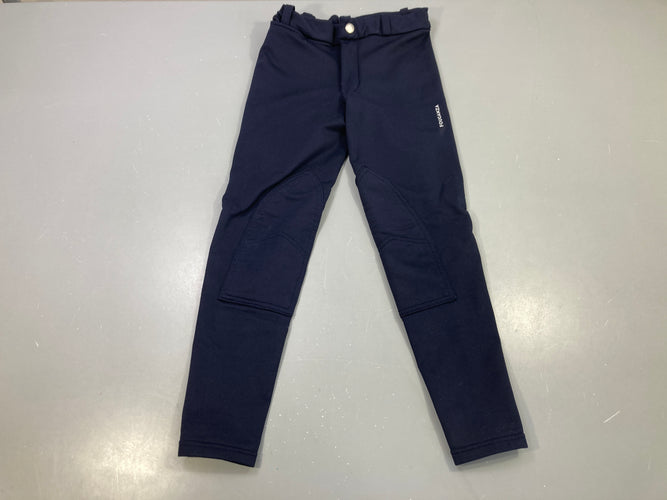 Pantalon d'équitation bleu marine, basanes genoux, Fouganza, moins cher chez Petit Kiwi