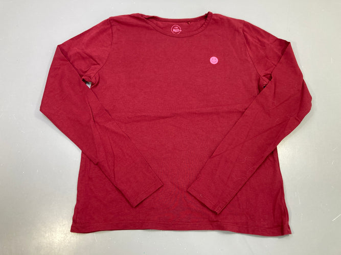 T-shirt m.l bordeaux s.miley rose, Besties, moins cher chez Petit Kiwi