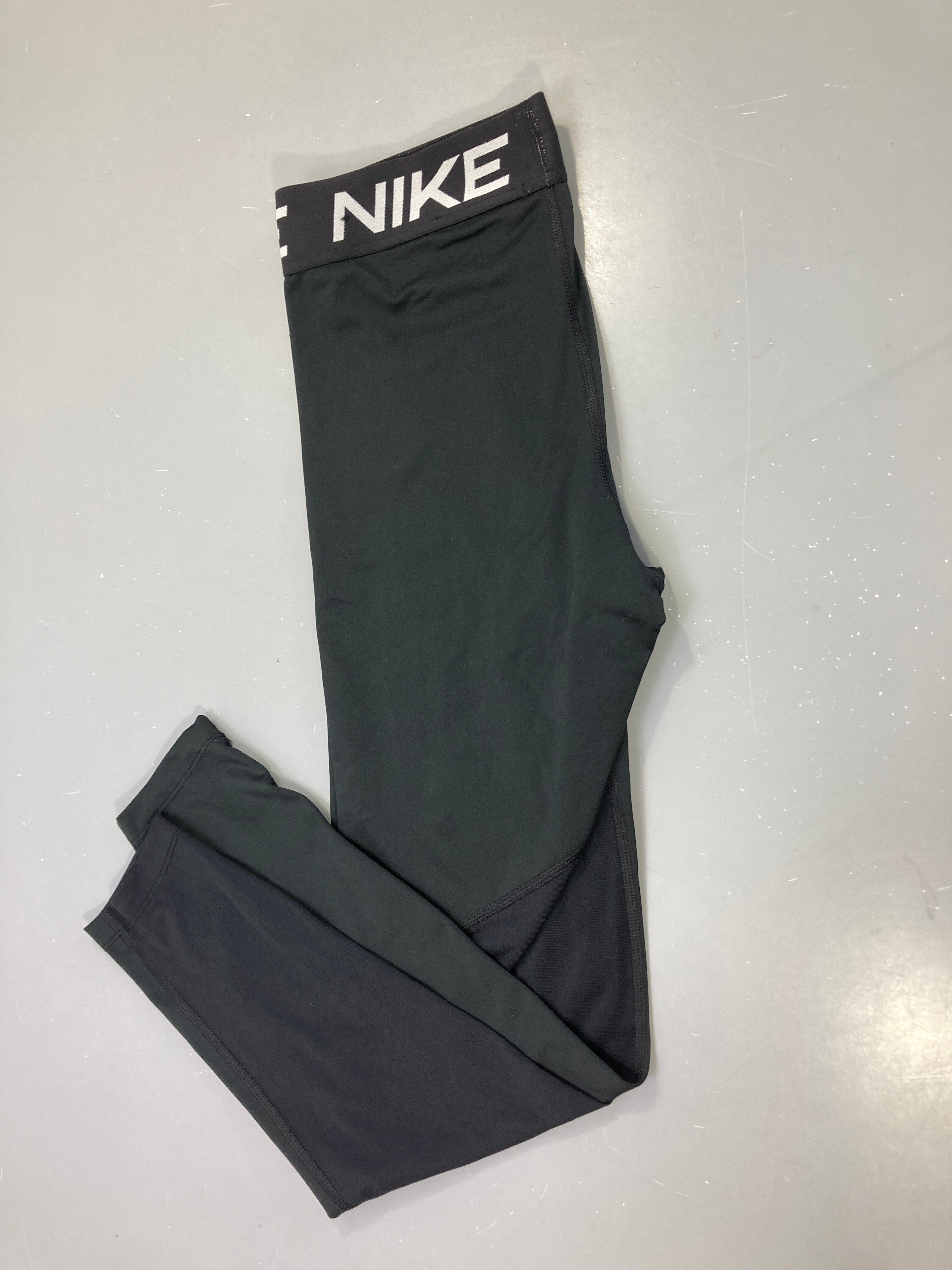 Legging noir ceinture logo, sport, bouloché