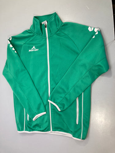 Veste de survêtement zippée verte, liserés blancs, Mercurayé, moins cher chez Petit Kiwi