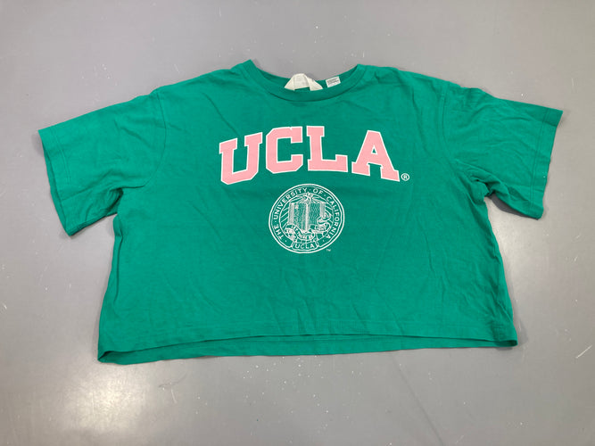 T-shirt m.c vert UCLA rose, court, moins cher chez Petit Kiwi