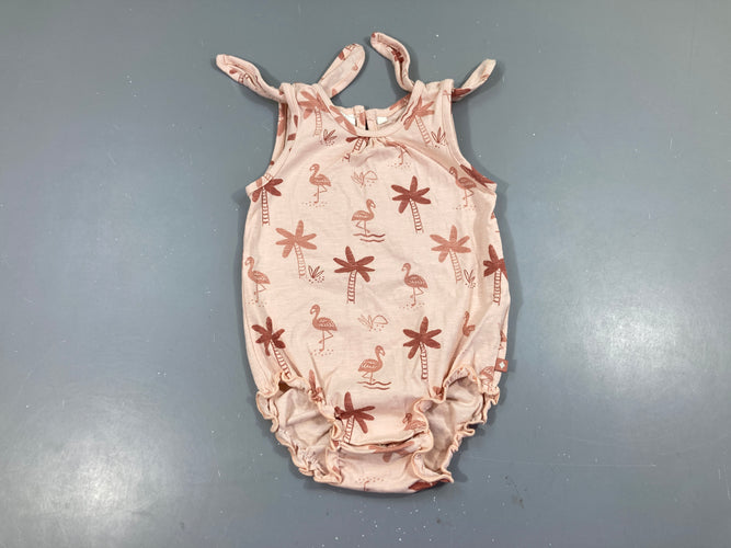 Bar.boteuse jersey rose flmmé palmiers oiseaux feetje, moins cher chez Petit Kiwi