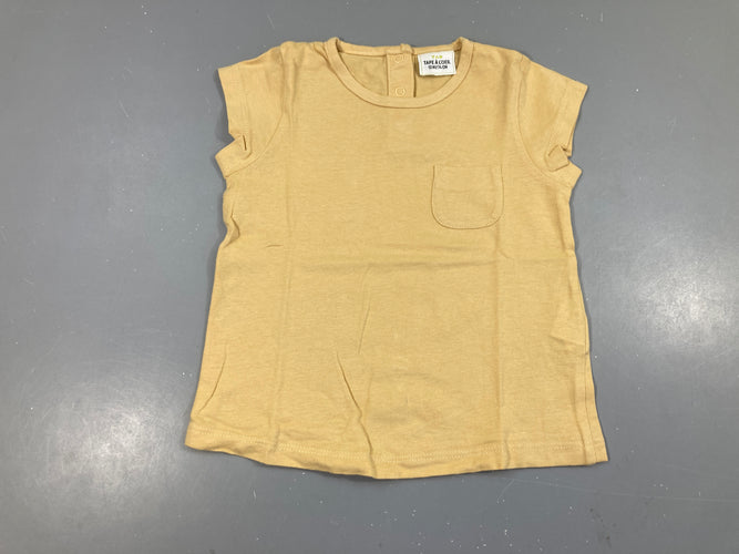 T-shirt m.c jaune poche, moins cher chez Petit Kiwi