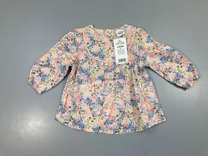 NEUF blouse fleurie, moins cher chez Petit Kiwi