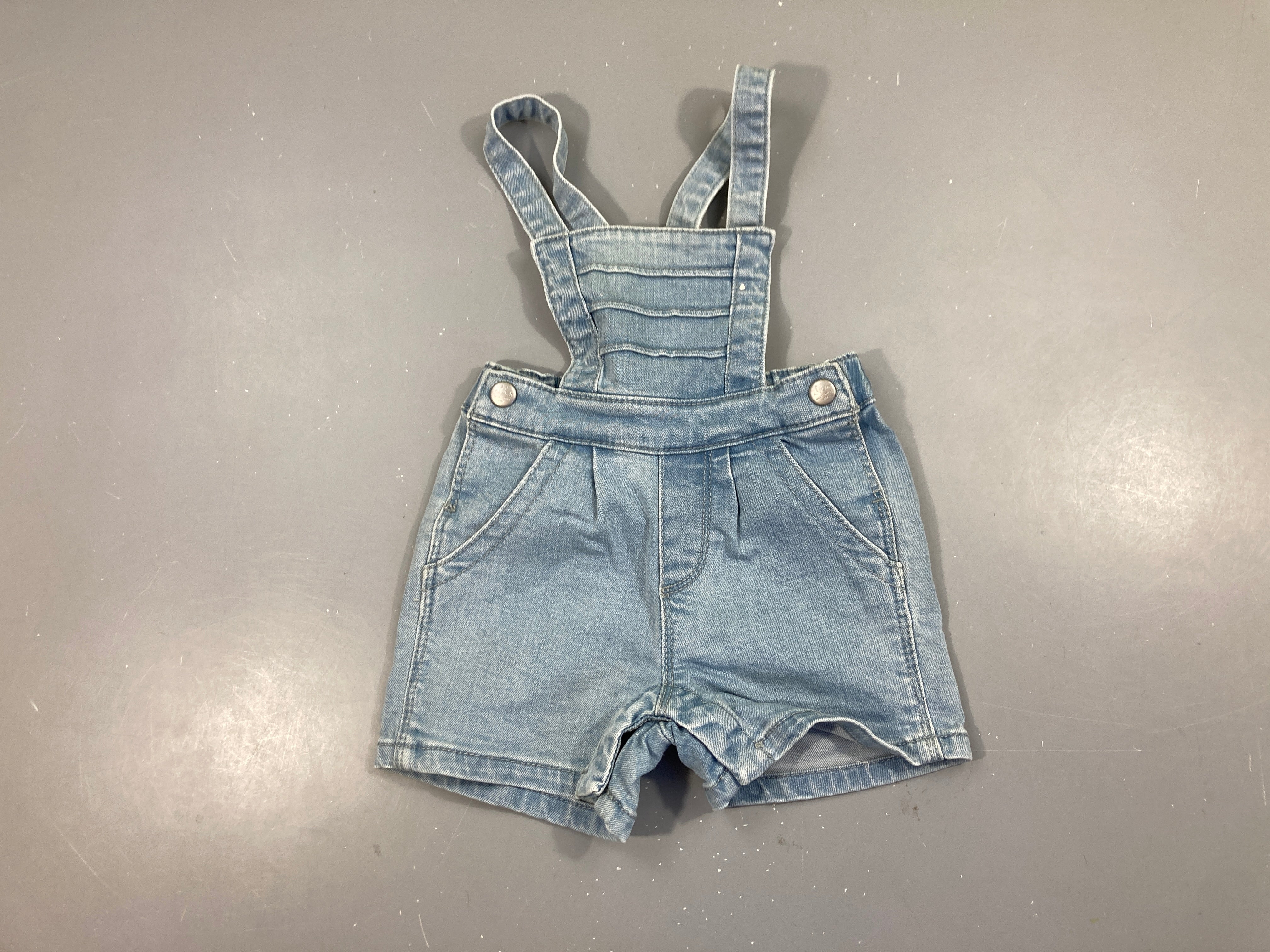 Salopette short jean