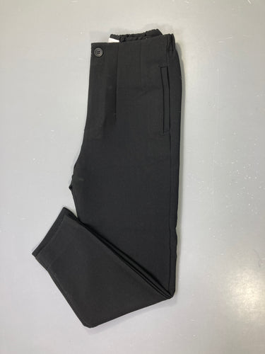 Pantalon noir à pinces, taille élastique, moins cher chez Petit Kiwi