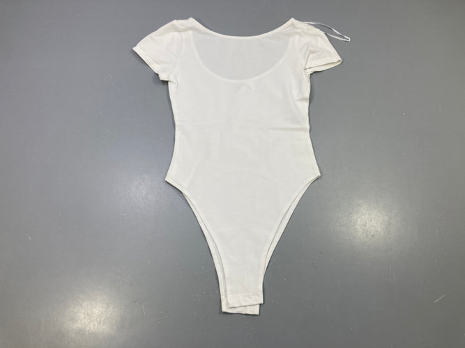 Body m.c blanc uni, pressions, moins cher chez Petit Kiwi