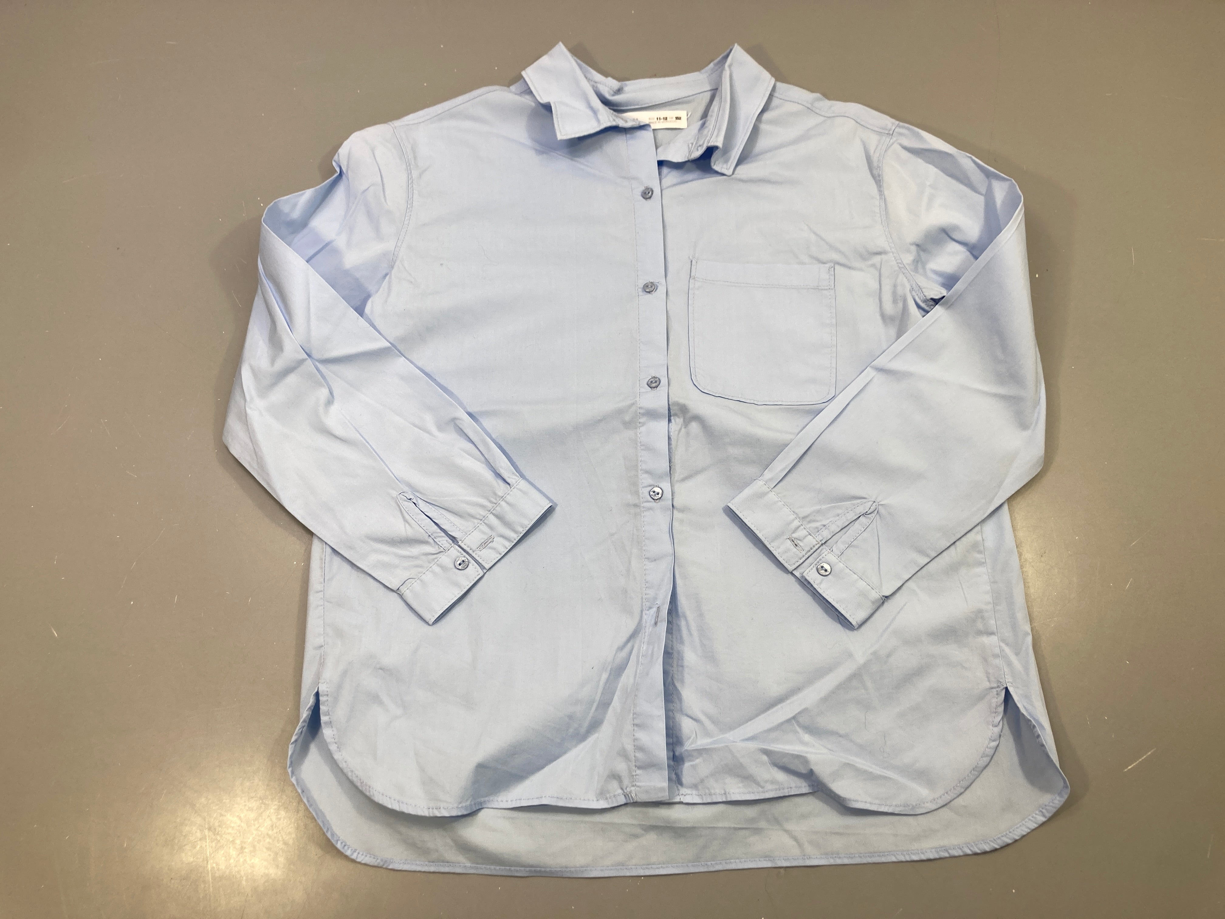 Chemise m.l bleu ciel, poche poitrine