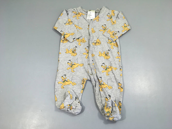 Pyjama jersey gris Pluto, moins cher chez Petit Kiwi