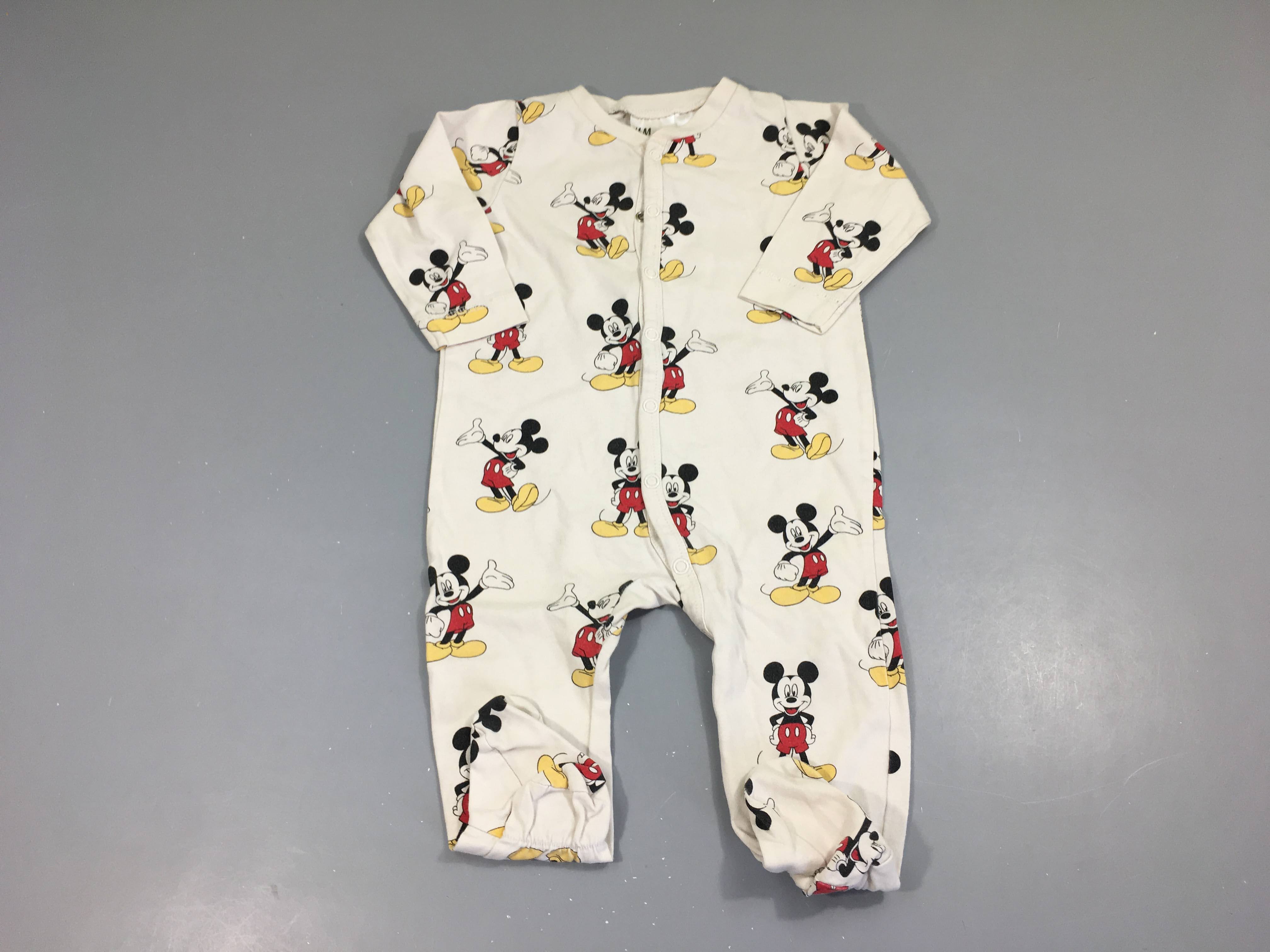 Pyjama jersey blanc grisé Mickey