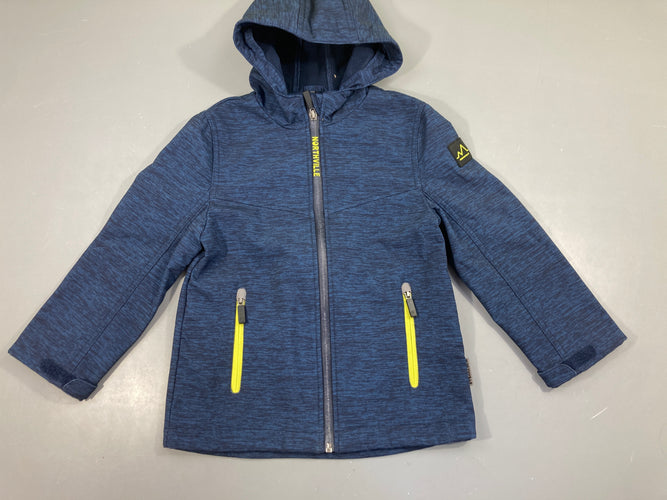Veste softshell bleu chiné à capuche, Northville, moins cher chez Petit Kiwi