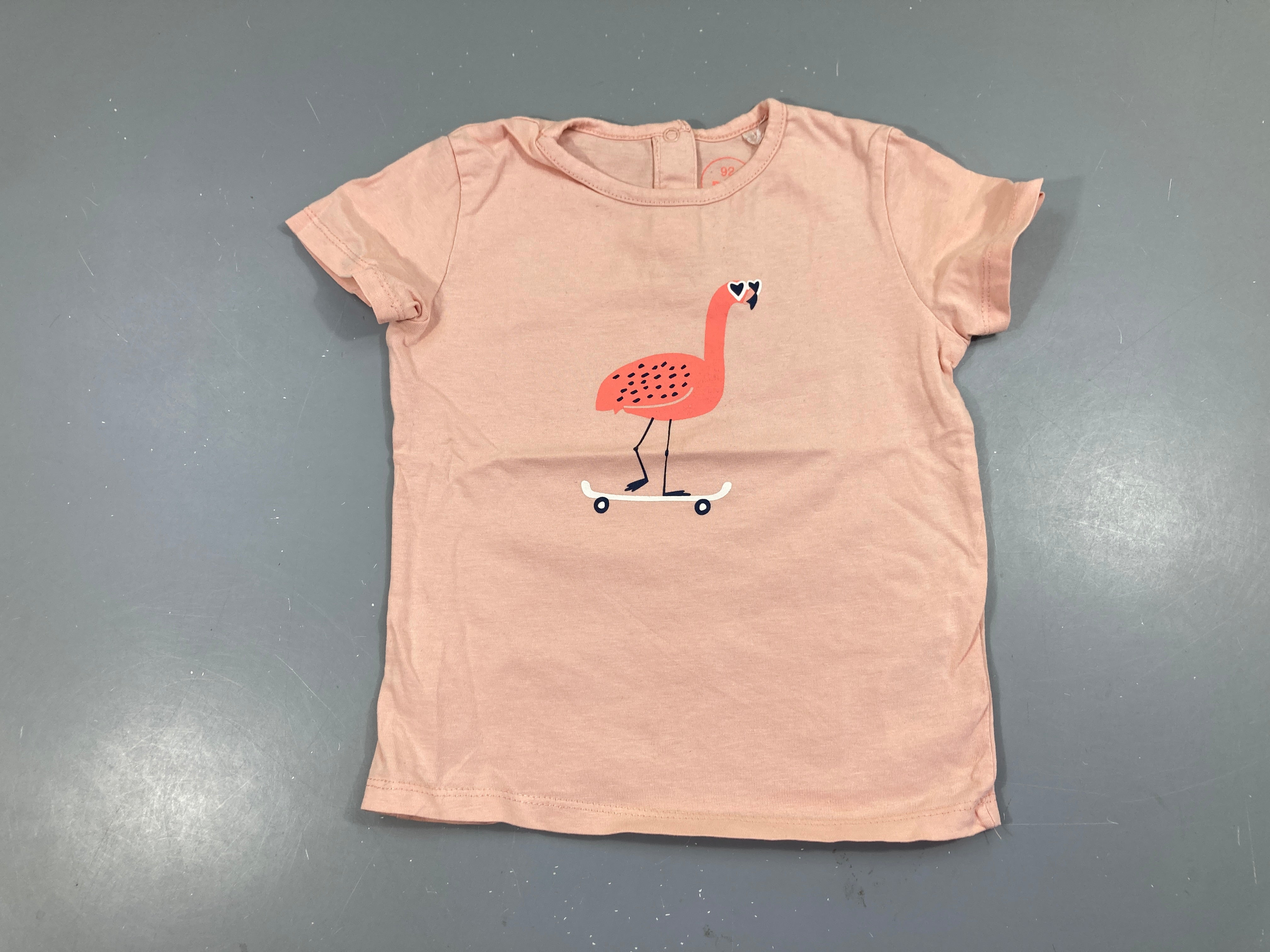T-shirt m.c rose oiseau