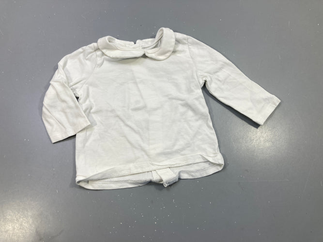 T-shirt m.l blanc , petit col, moins cher chez Petit Kiwi