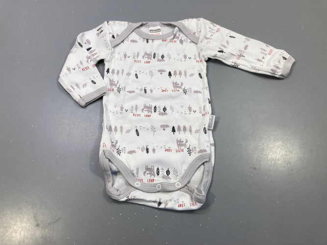 Body m.l blanc , motifs de Noël, moins cher chez Petit Kiwi