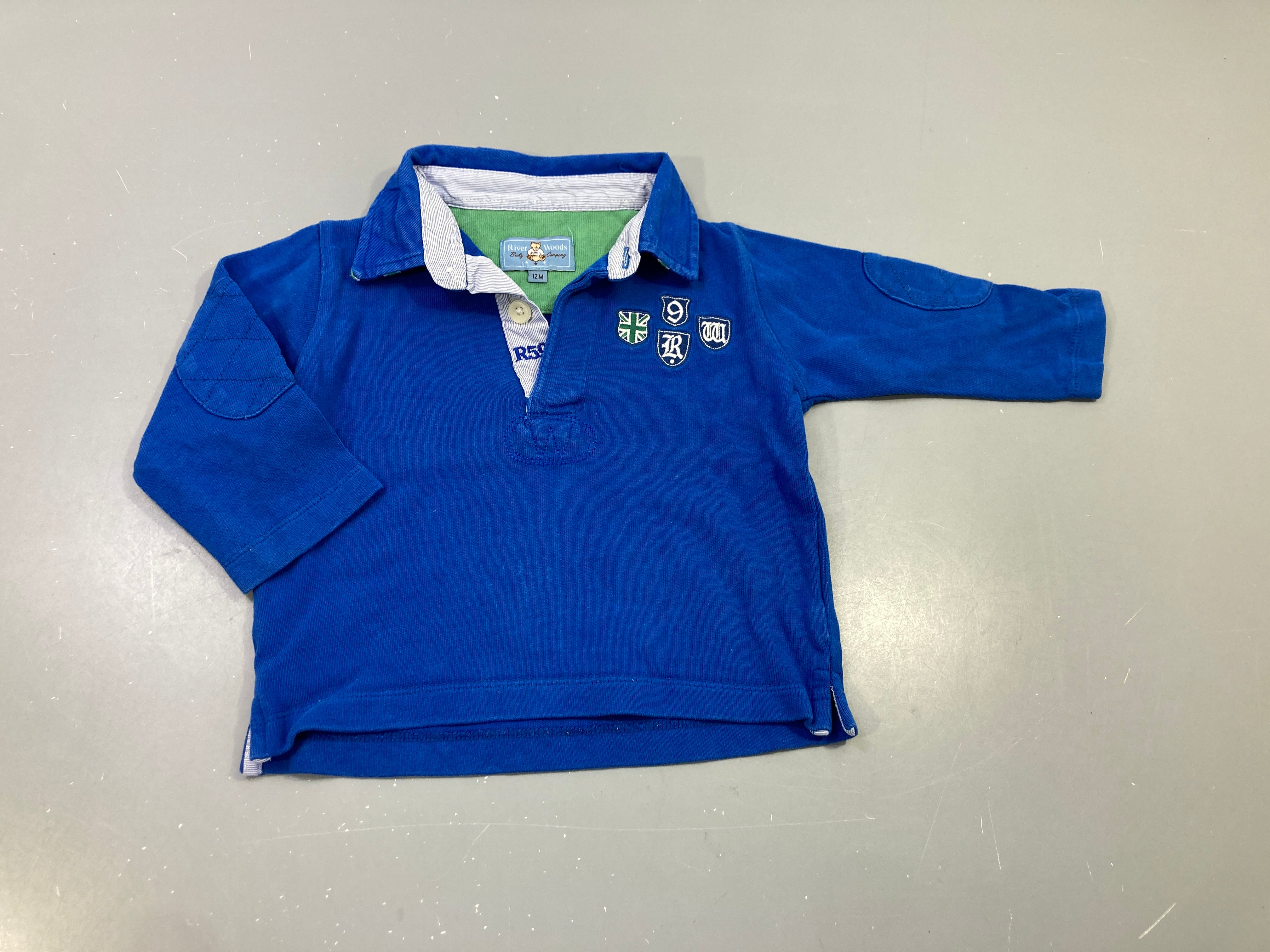 Polo ml bleu royal , 3 petits écusson