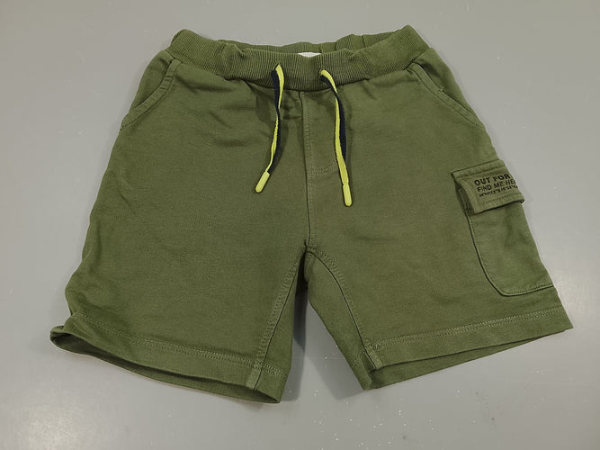 Bermuda Nathkids molleton kaki, moins cher chez Petit Kiwi