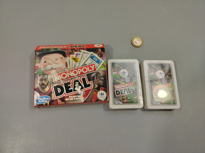 Neuf jeu de carte monopoly deal , diables rouges . Boîte tachée, moins cher chez Petit Kiwi