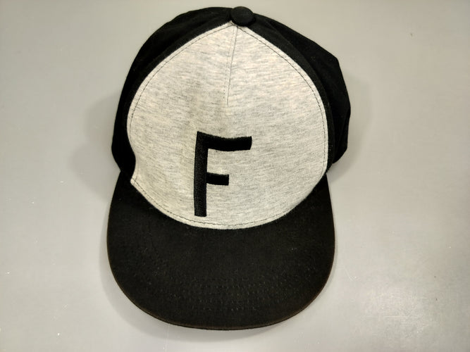 Casquette noir et gris clair flammé "F", moins cher chez Petit Kiwi