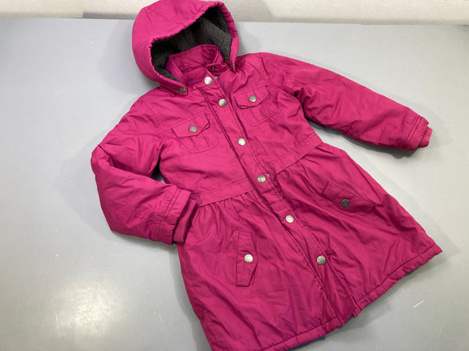 Parka rose fuchsia zippée à capuche, moins cher chez Petit Kiwi
