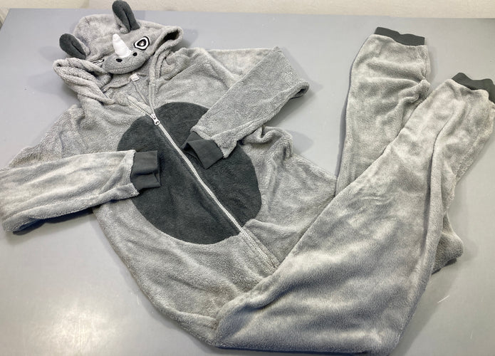 Surpyjama à capuche gris, rhinocéros, moins cher chez Petit Kiwi