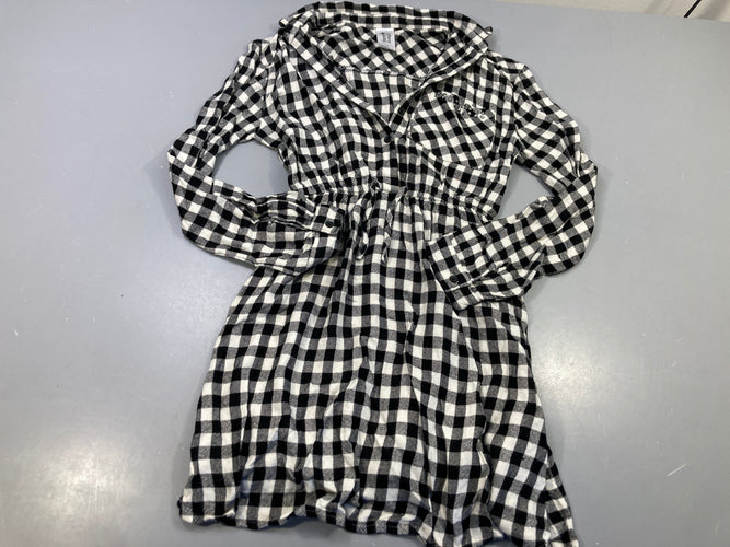 Robe m.l à carreaux noir et blanc, moins cher chez Petit Kiwi
