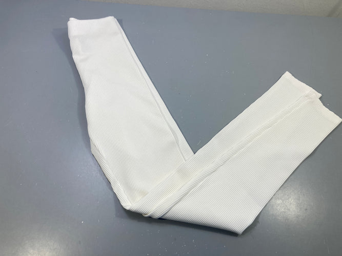 Legging blanc côtelé, moins cher chez Petit Kiwi