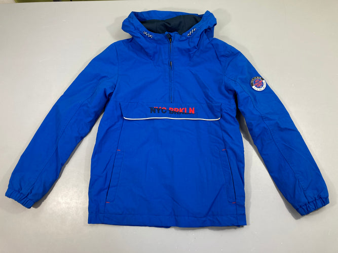 Veste légère à enfiler bleu à capuche NYC BRKLN, moins cher chez Petit Kiwi