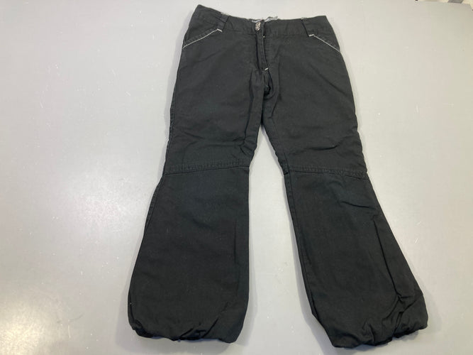 Pantalon noir doublé polar, chevilles élastiques, moins cher chez Petit Kiwi