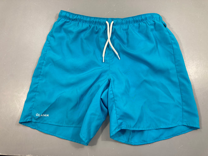 Maillot short turquoise Olaian, moins cher chez Petit Kiwi
