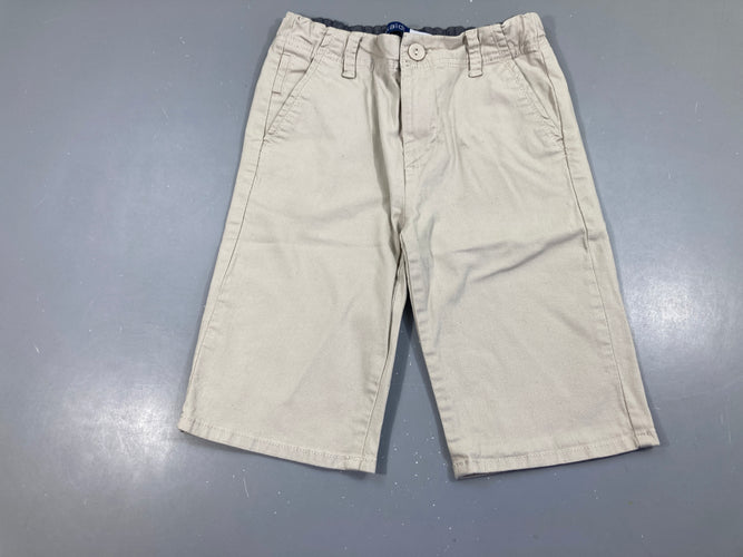 Bermuda chino slim beige, moins cher chez Petit Kiwi