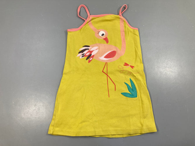 Robe de nuit jaune autruche, légèrement bouloché, moins cher chez Petit Kiwi