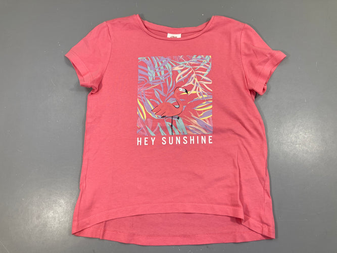 T-shirt m.c rose flamand rose, moins cher chez Petit Kiwi