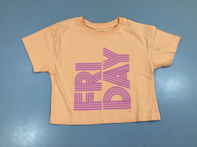 T-shirt m.c court orange friday, moins cher chez Petit Kiwi