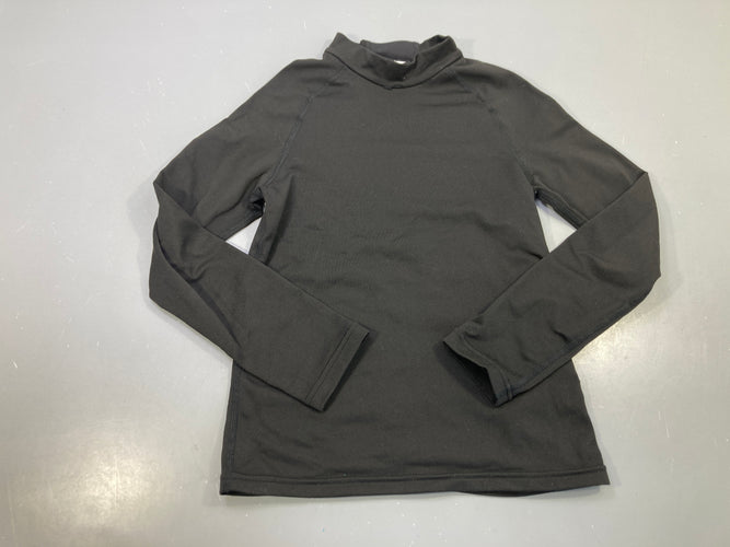 Sous vêtment thermique t-shirt m.l col montant noir, moins cher chez Petit Kiwi