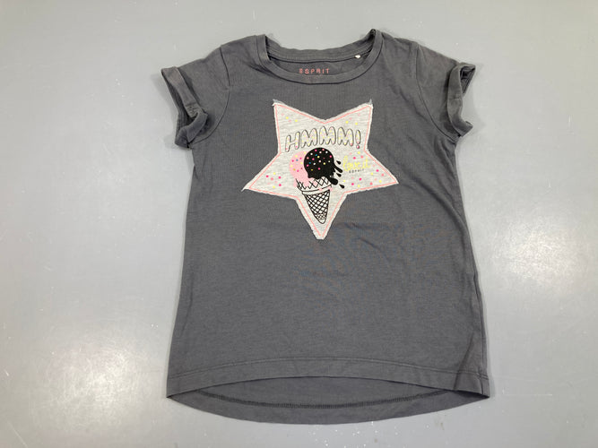 T-shirt m.c gris étoile glace, moins cher chez Petit Kiwi
