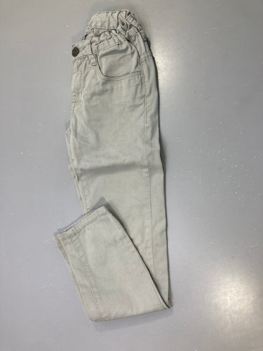 Pantalon toile gris clair, moins cher chez Petit Kiwi