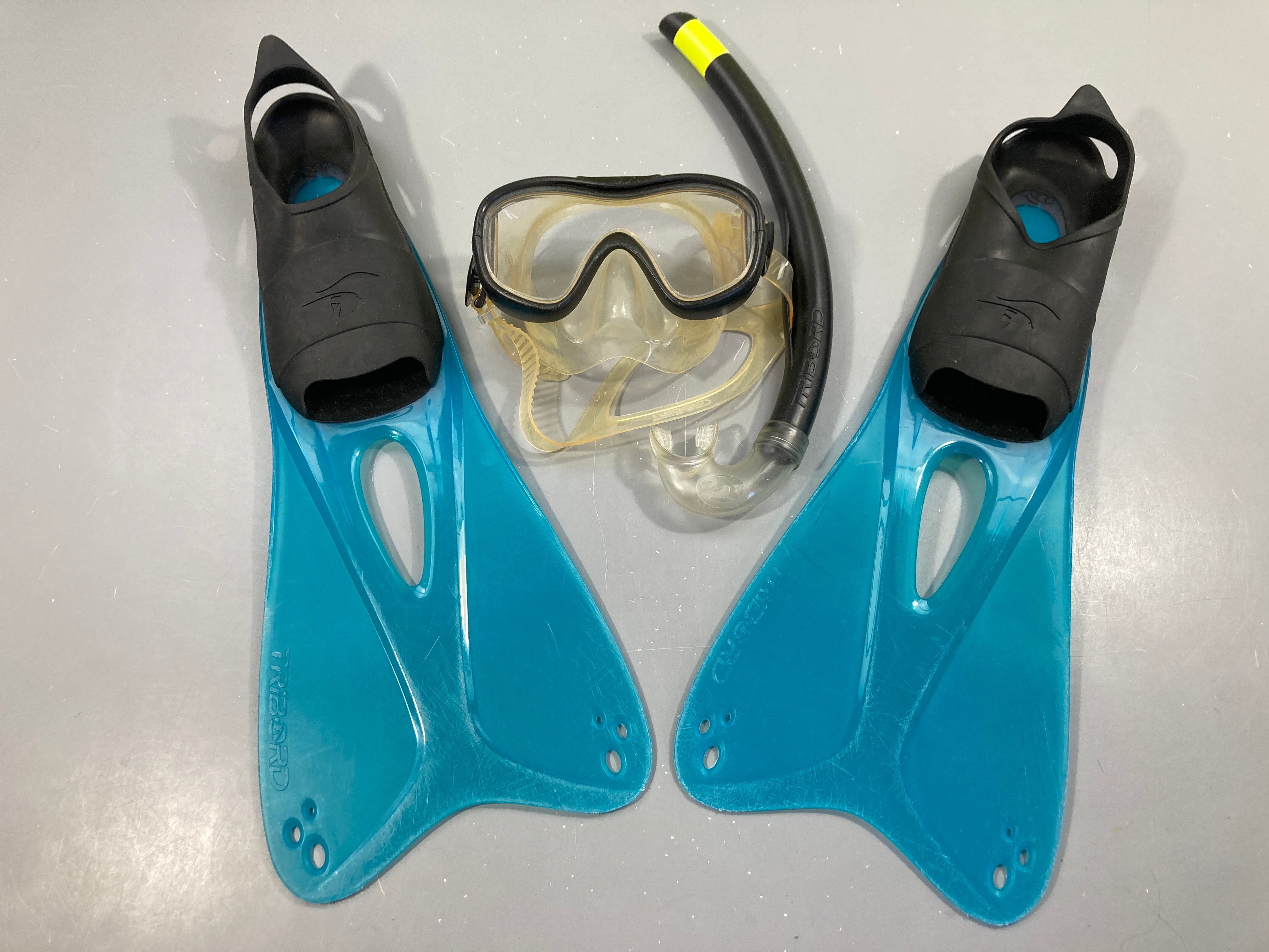Kit de snorkeling palmes + masque + tuba, 33-34