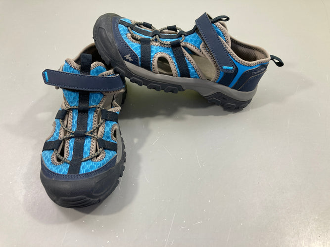 Sandales fermées bleu/bleu marine Cross, taille estimée 34-35, moins cher chez Petit Kiwi