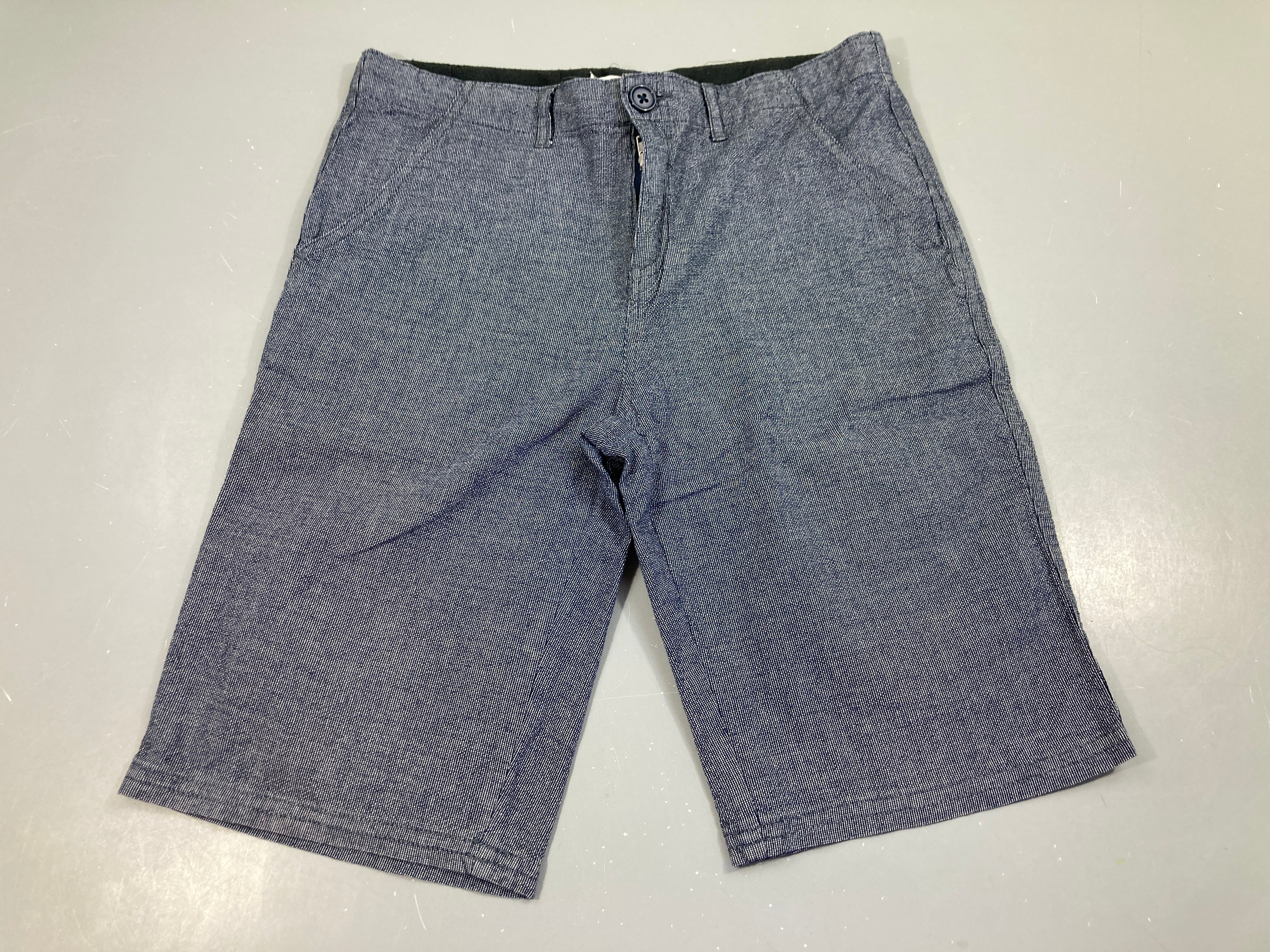 Bermuda bleu marine chiné, Monoprix