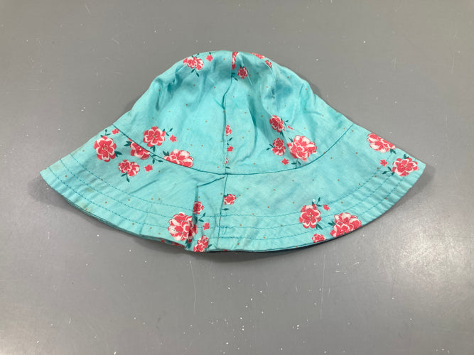 Chapeau bleu fleurs, moins cher chez Petit Kiwi