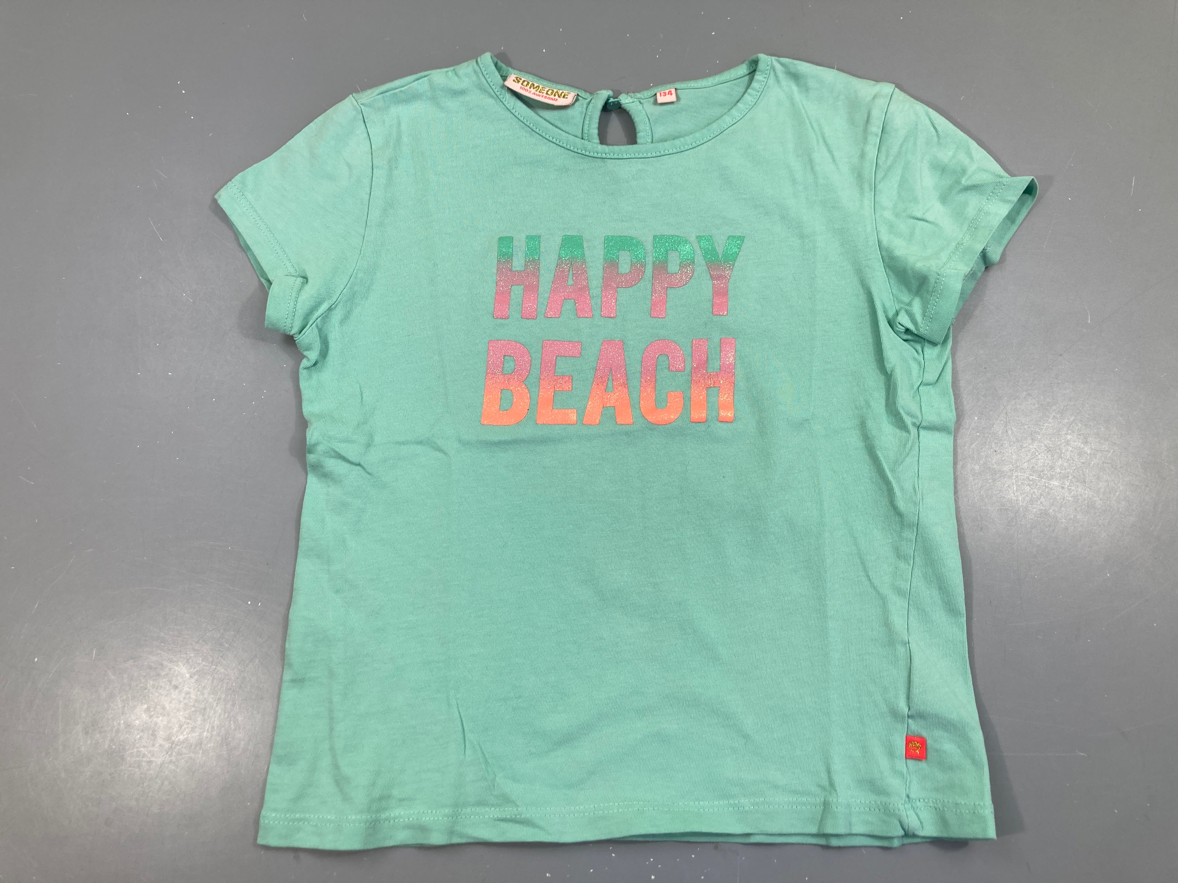 T-shirt m.c turquoise Happy