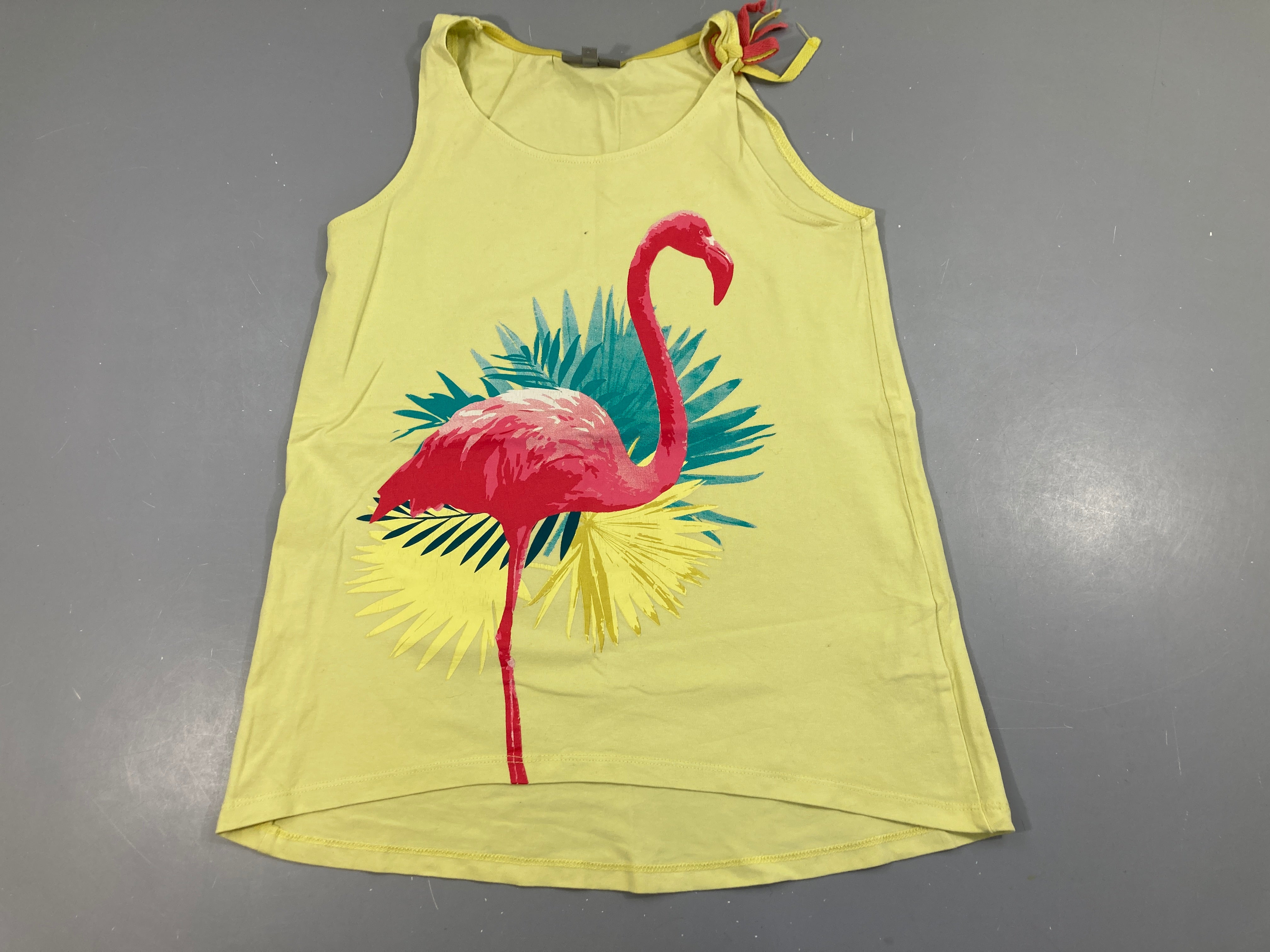 Top jersey jaune flamants