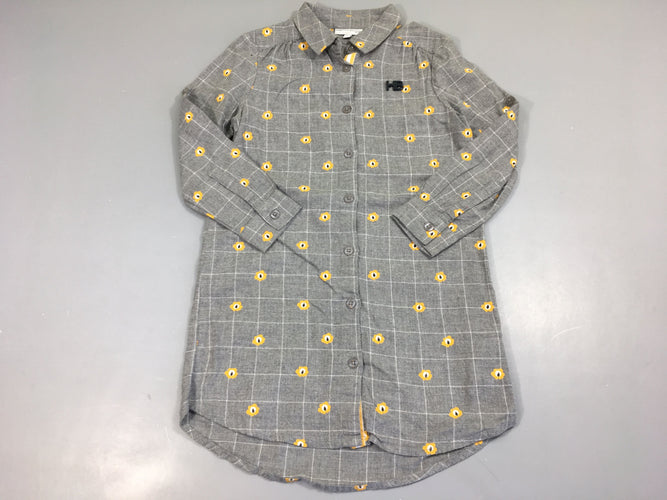 Robe m.l style flanelle grise carreaux HB, moins cher chez Petit Kiwi
