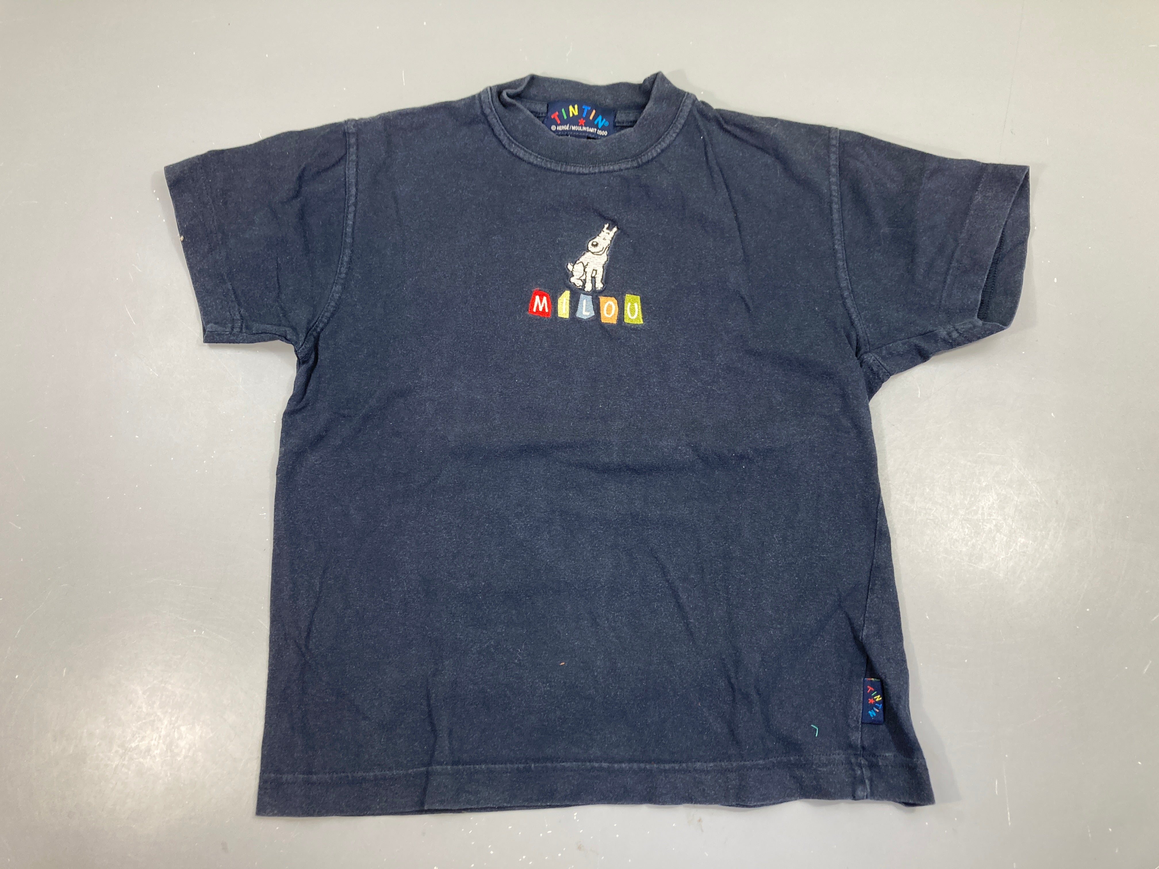 T-shirt m.c bleu foncé Milou