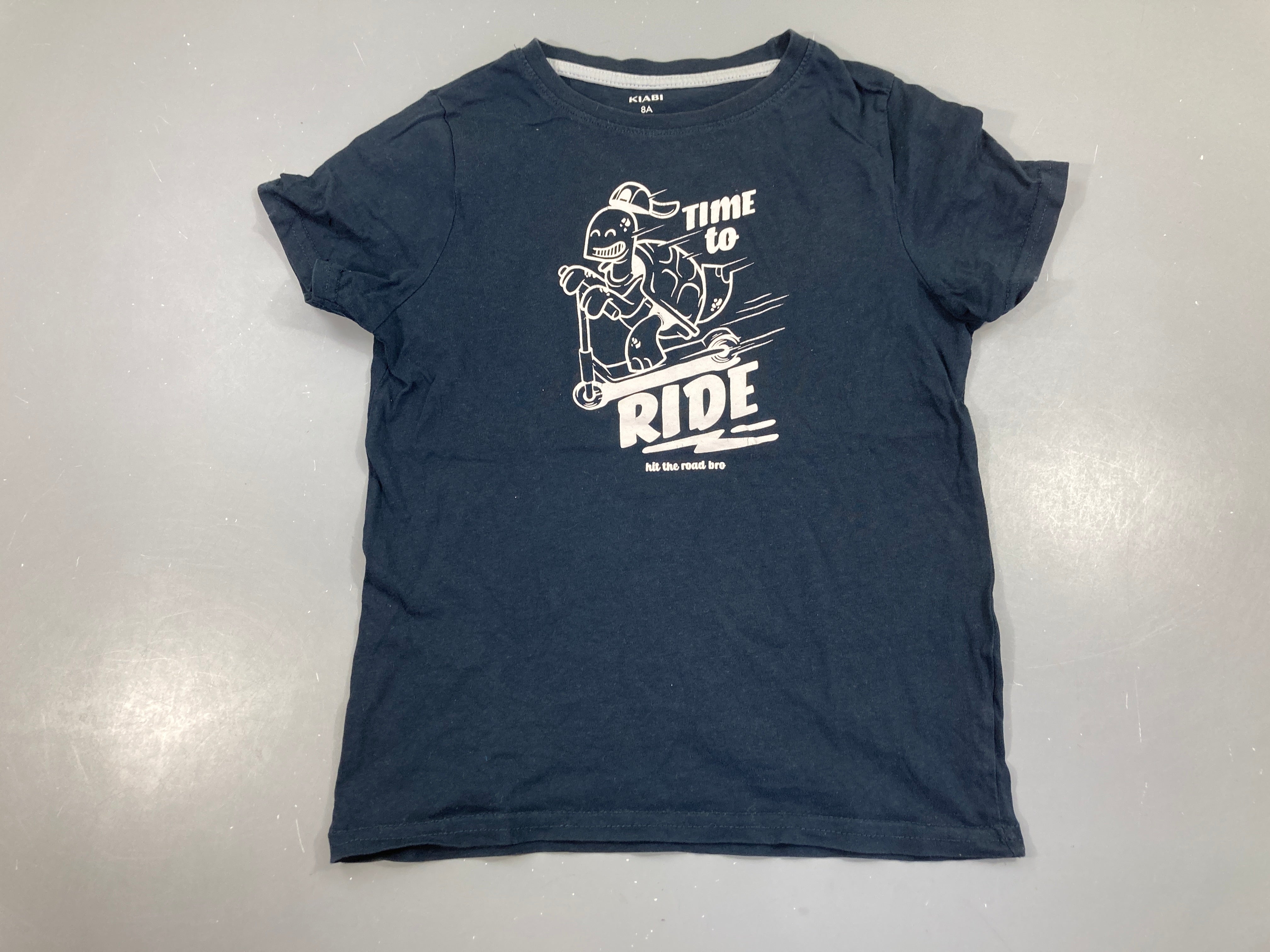 T-shirt m.c bleu foncé tortue ride