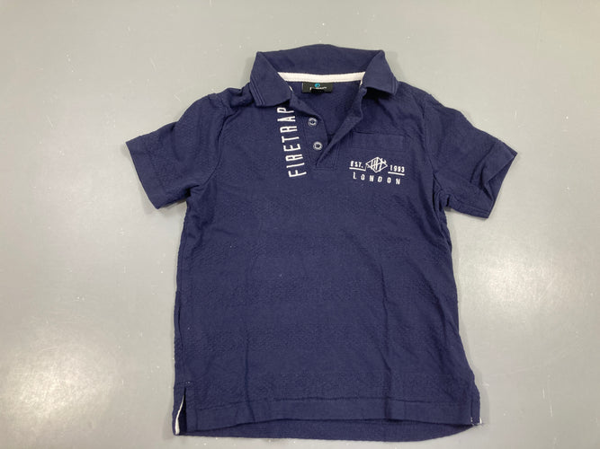 Polo m.c bleu foncé london firetrap, moins cher chez Petit Kiwi