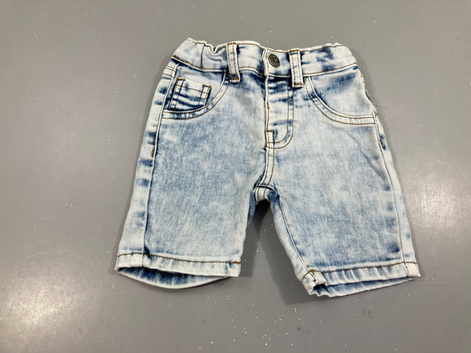 Bermuda en jean clair effet délavé, moins cher chez Petit Kiwi