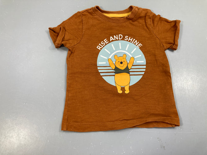 T-shirt m.c brun Winnie l'ourson, moins cher chez Petit Kiwi