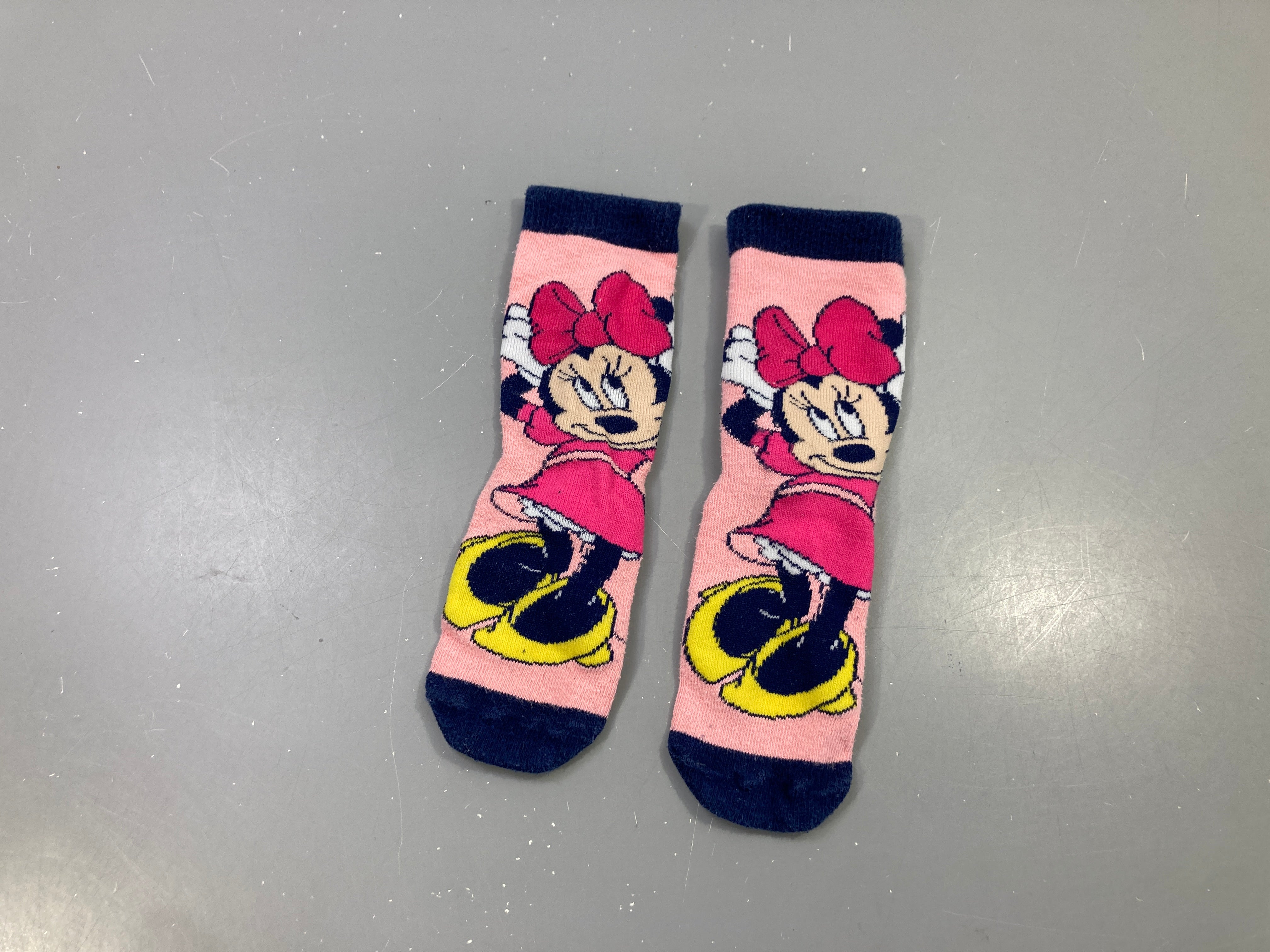 Chaussettes rose et bleu marine Minnie, 31-34 bouloché
